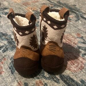Baby cowboy boot slippers infant size 1-3